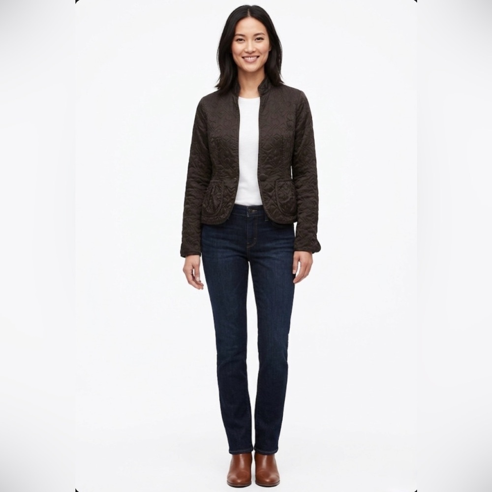 Banana Republic Quilted 100% Silk Mandarin Jacket - Size XS